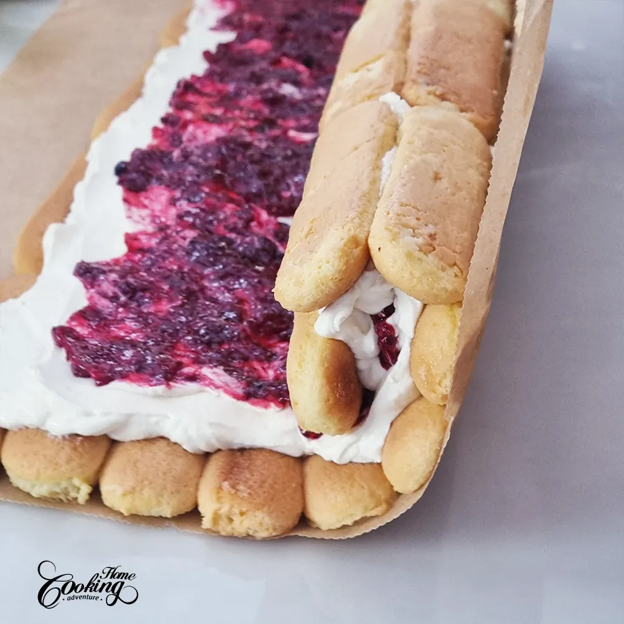 No-Bake Ladyfinger Cranberry Cake Roll - step23