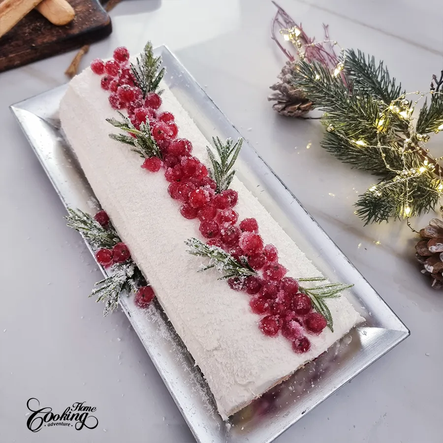 No-Bake Ladyfinger Cranberry Cake Roll - step34