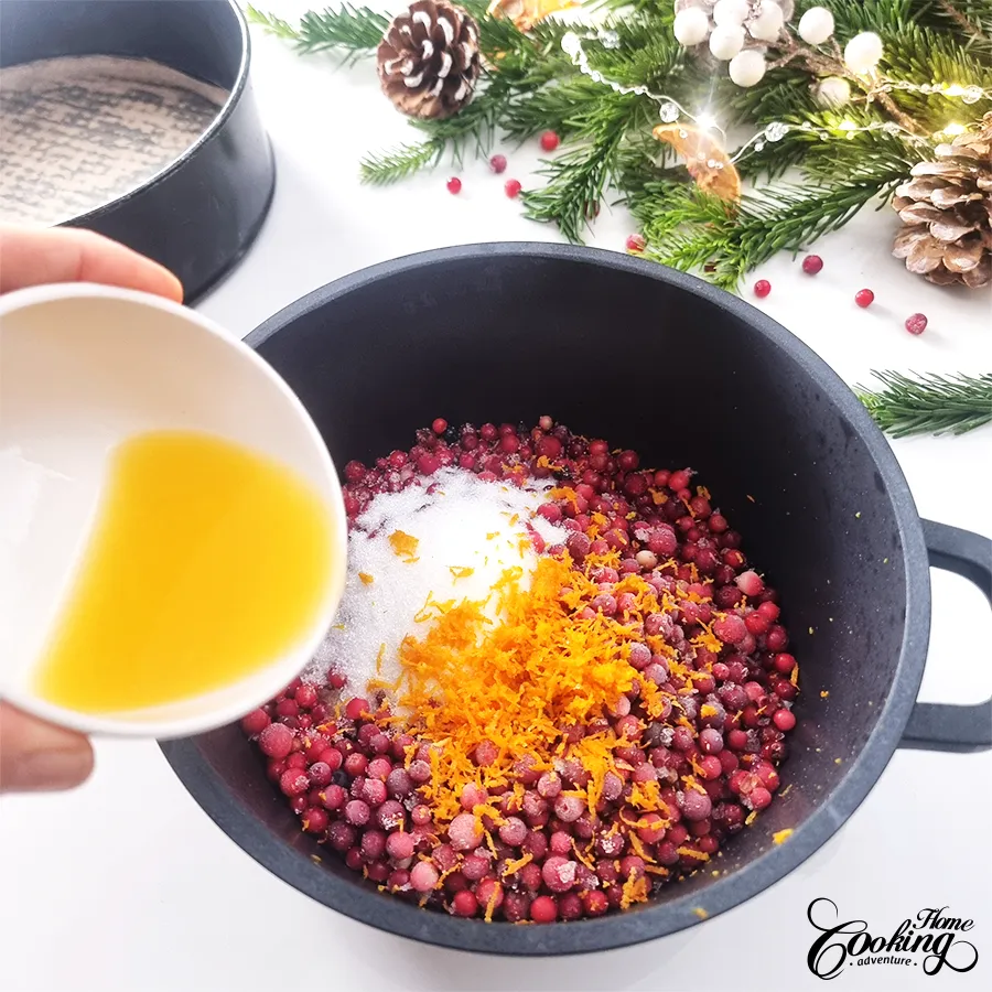 White Chocolate Cranberry Cheesecake - step1