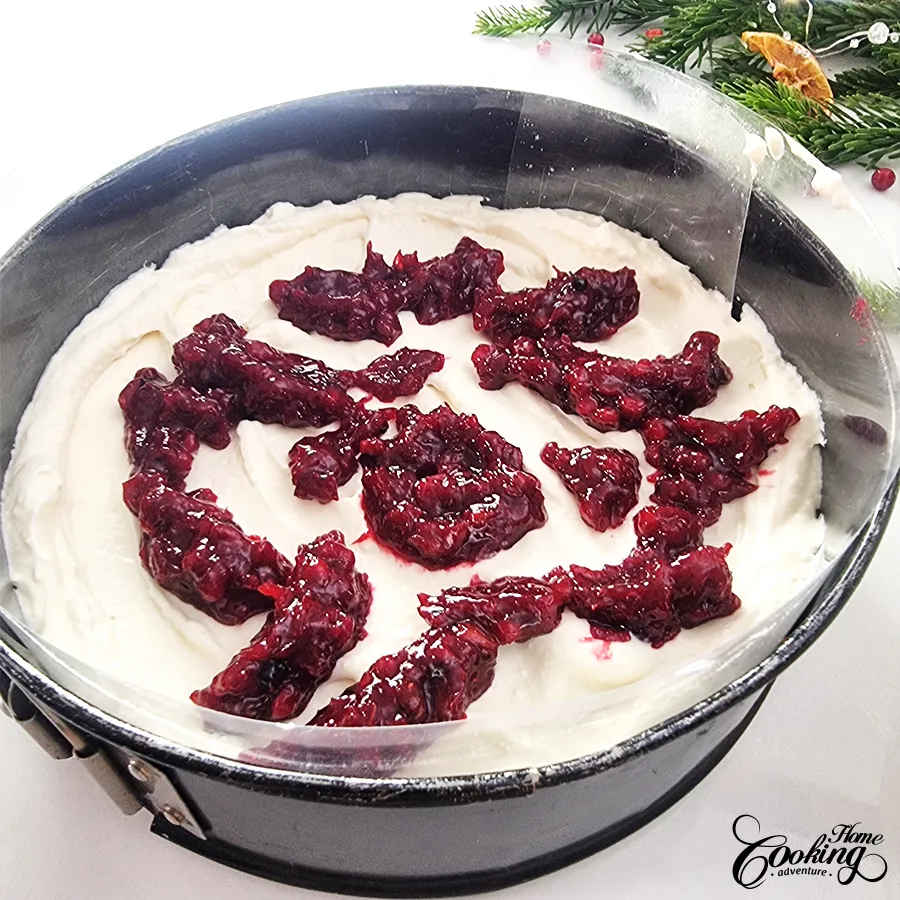 White Chocolate Cranberry Cheesecake - step33