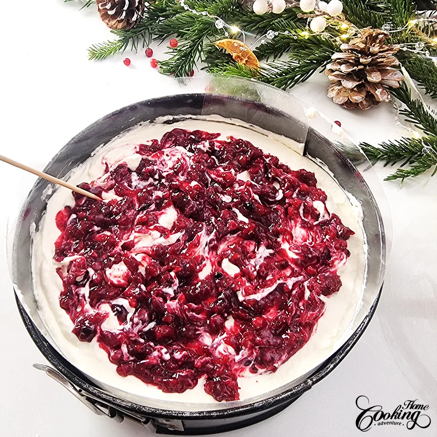 White Chocolate Cranberry Cheesecake - step37