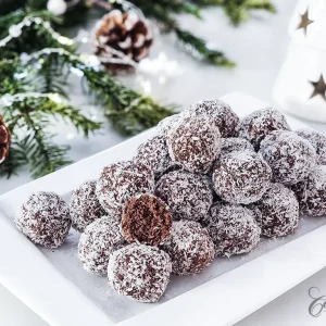 Chocolate Coconut Snowball Truffles