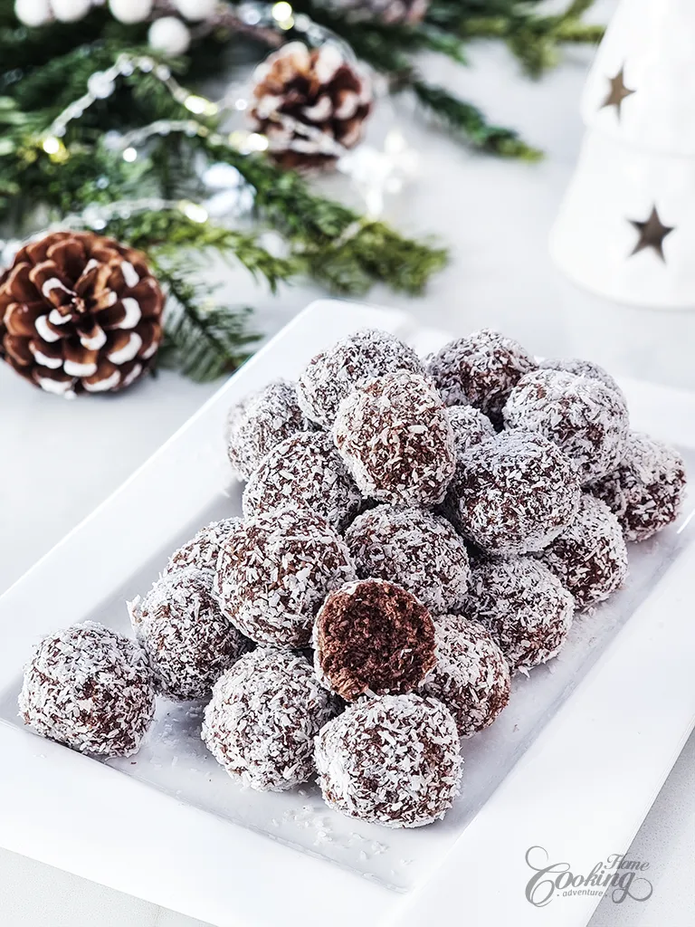 Chocolate Coconut Snowball Truffles