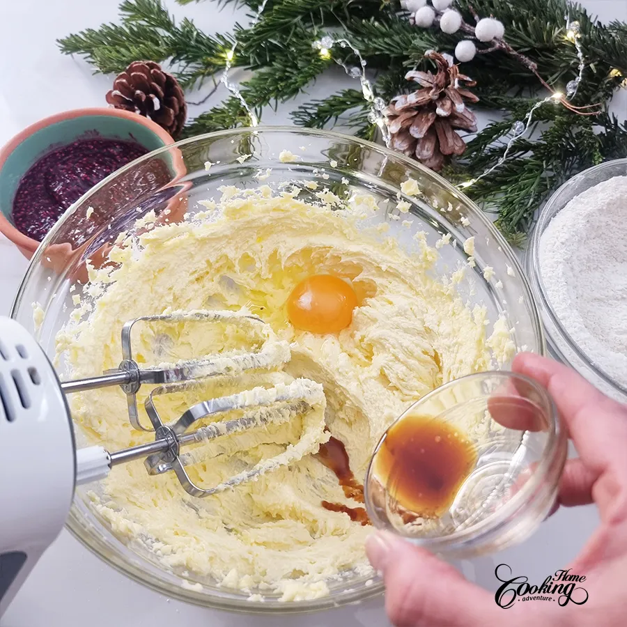 raspberry coconut thumbprint cookies - step11