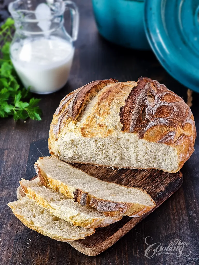 Easy No-Knead Kefir Bread