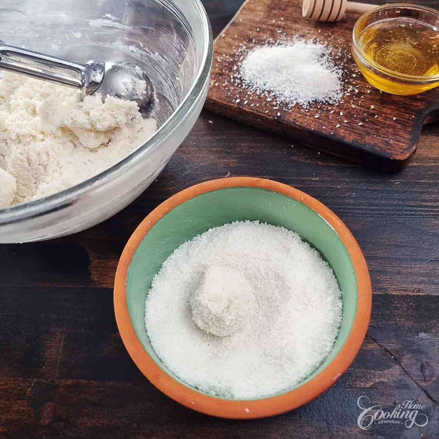 cottage cheese coconut truffles - step10