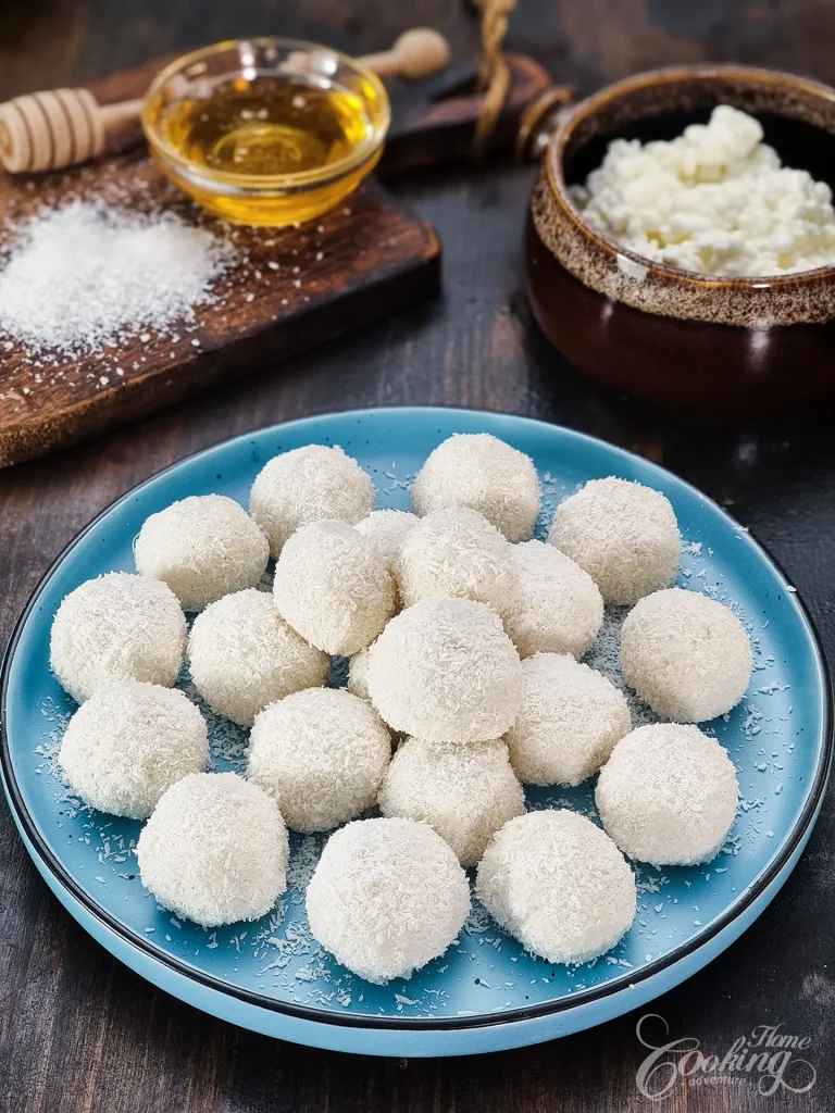 Trufe cu brânză de vaci și cocos