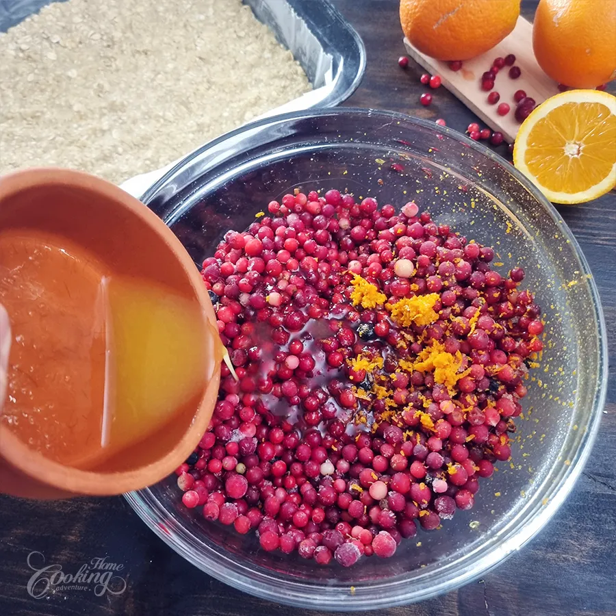 cranberry crumble bars - step7