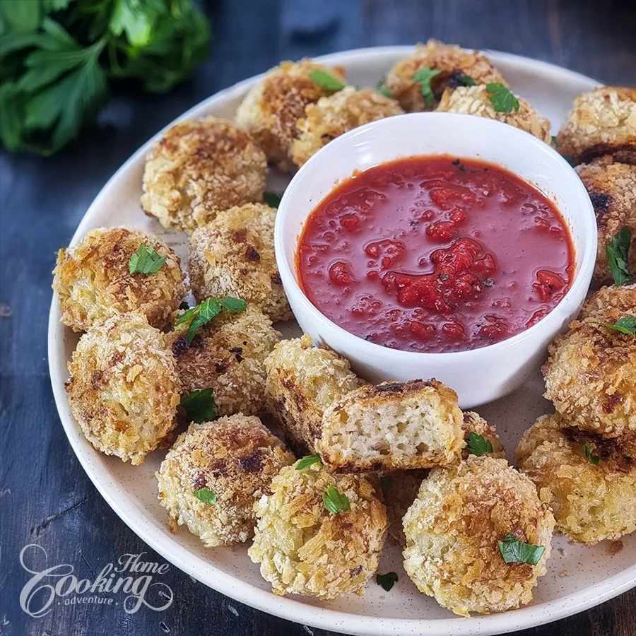 Crispy baked cottage cheese balls