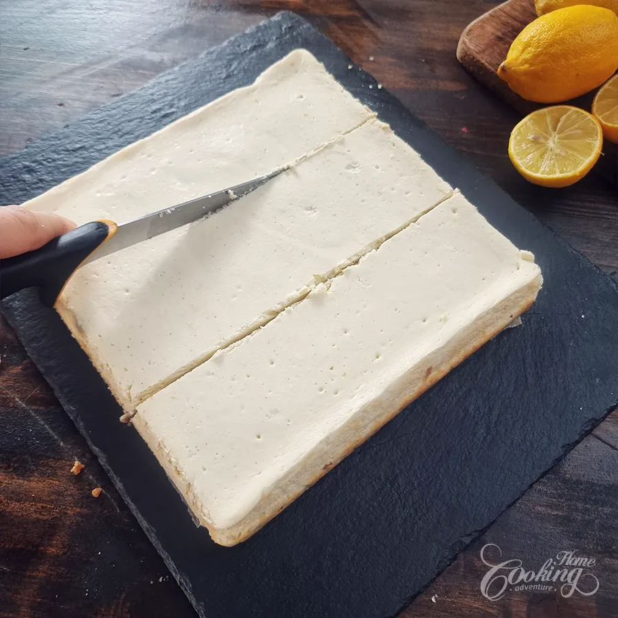 lemon cottage cheese cheesecake bars - step16