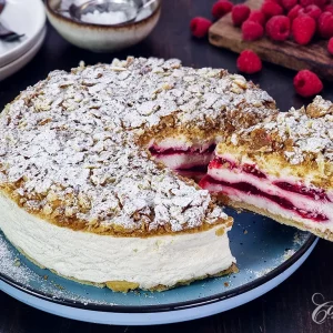 Raspberry Vanilla Custard Cake - main1