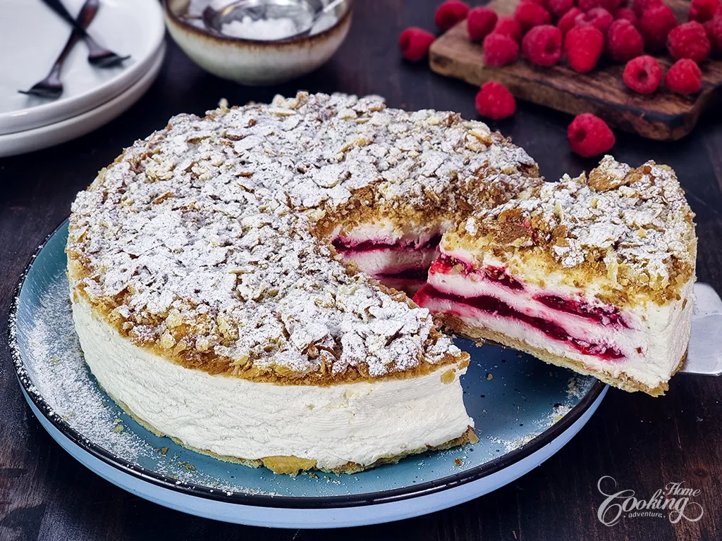 Raspberry Vanilla Custard Cake - main1