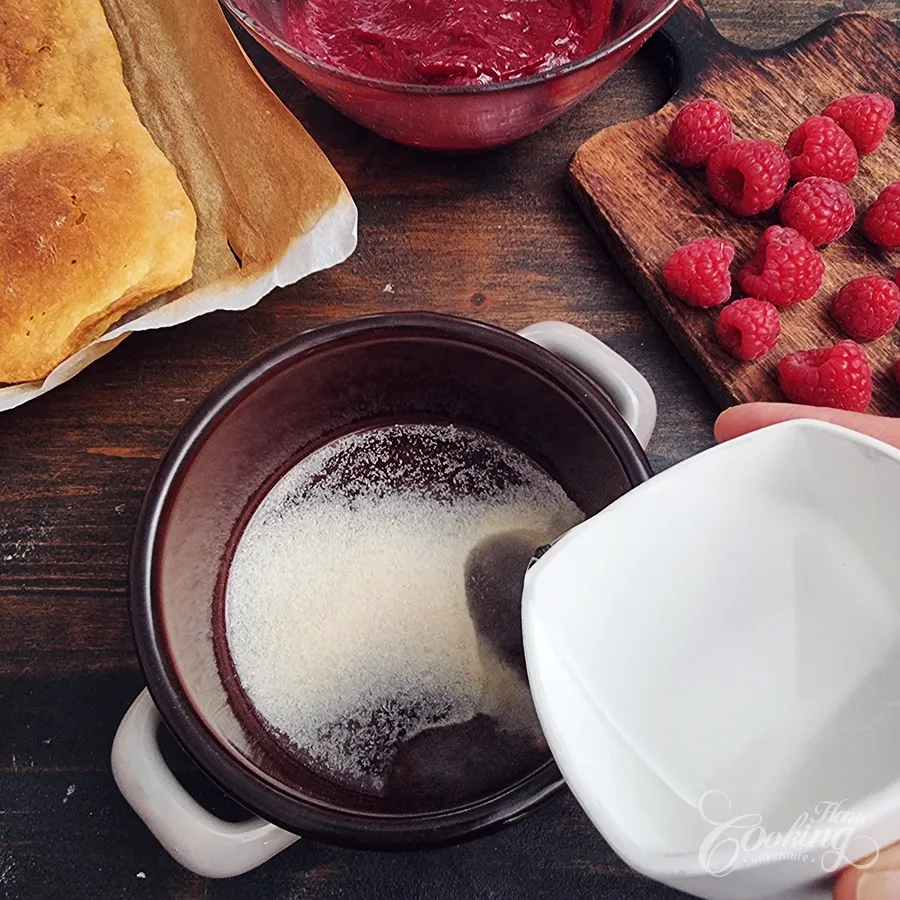 Raspberry Vanilla Custard Cake - step27