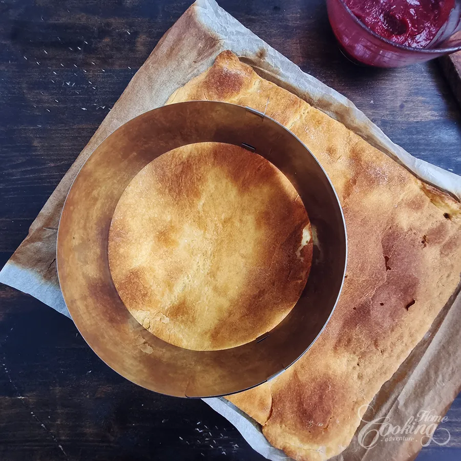 Raspberry Vanilla Custard Cake - step39