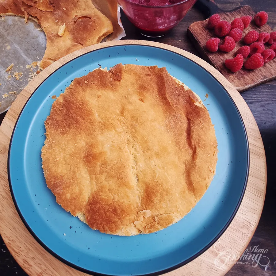 Raspberry Vanilla Custard Cake - step40