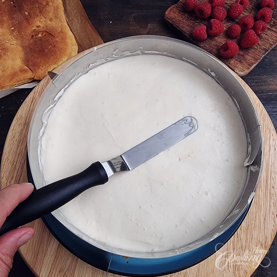 Raspberry Vanilla Custard Cake - step50