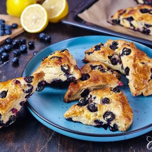 Lemon Blueberry Scones - No Refined Sugar - main1