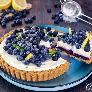 No-Bake Lemon Blueberry Tart