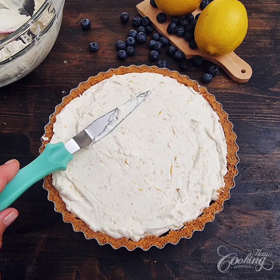 No-Bake Blueberry Lemon Tart - step25