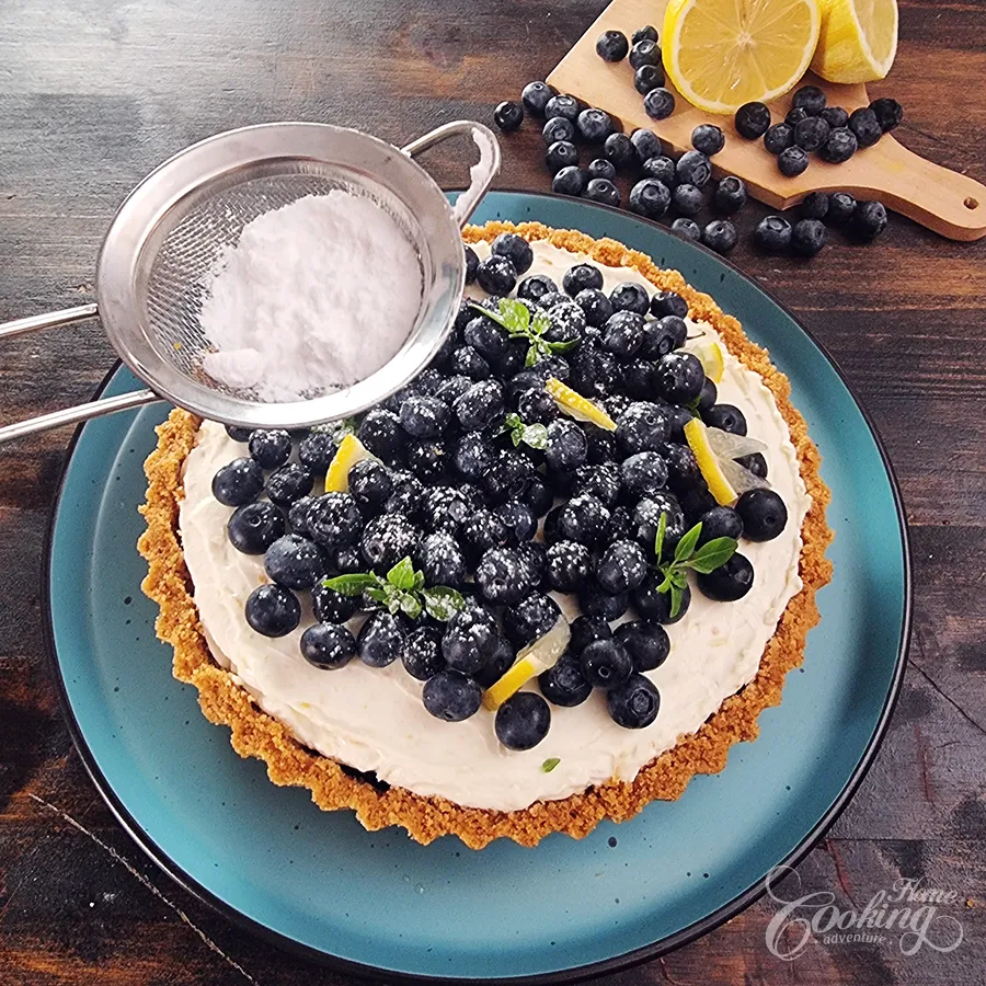 No-Bake Blueberry Lemon Tart - step31