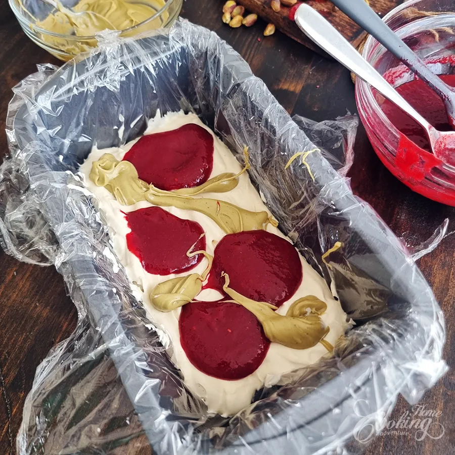 Raspberry Pistachio Semifreddo- step23