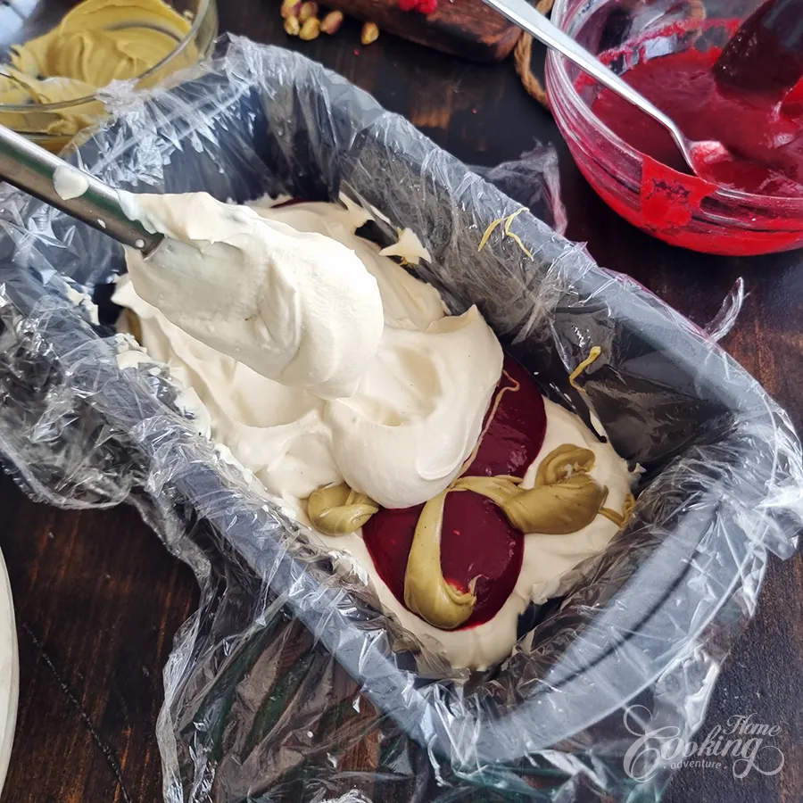 Raspberry Pistachio Semifreddo- step24