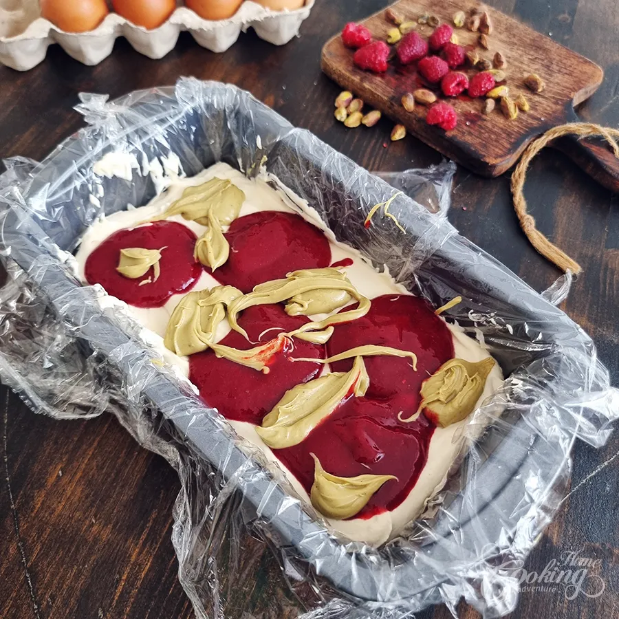 Raspberry Pistachio Semifreddo- step26