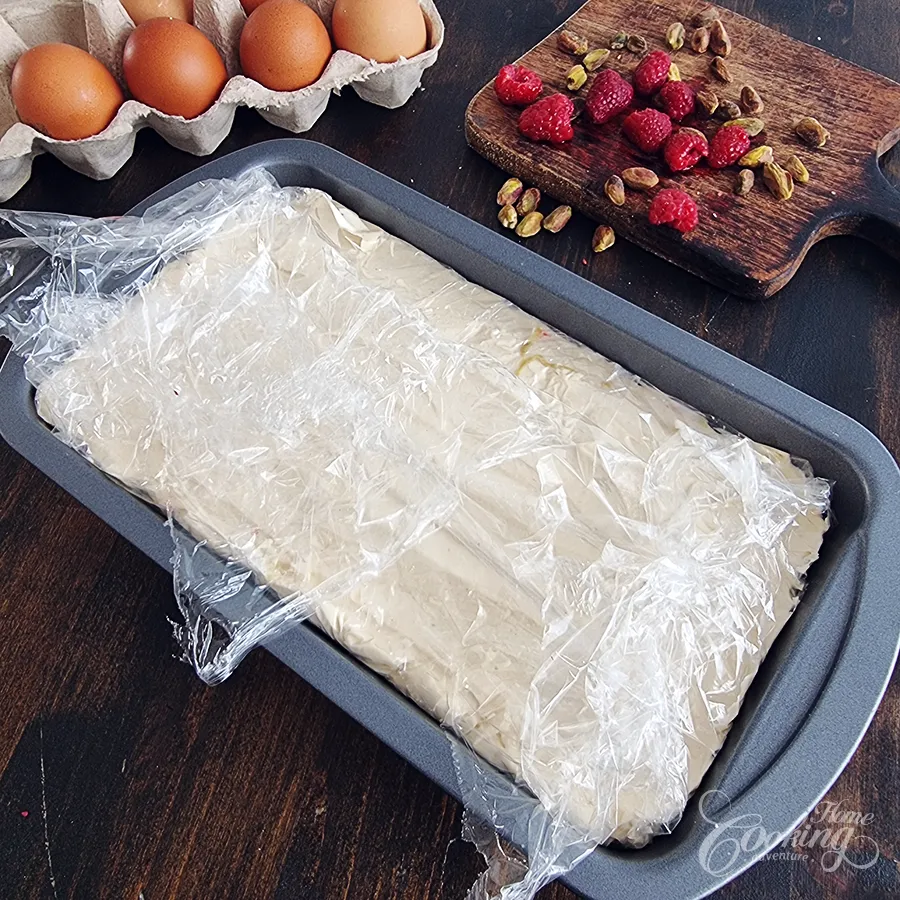 Raspberry Pistachio Semifreddo- step29