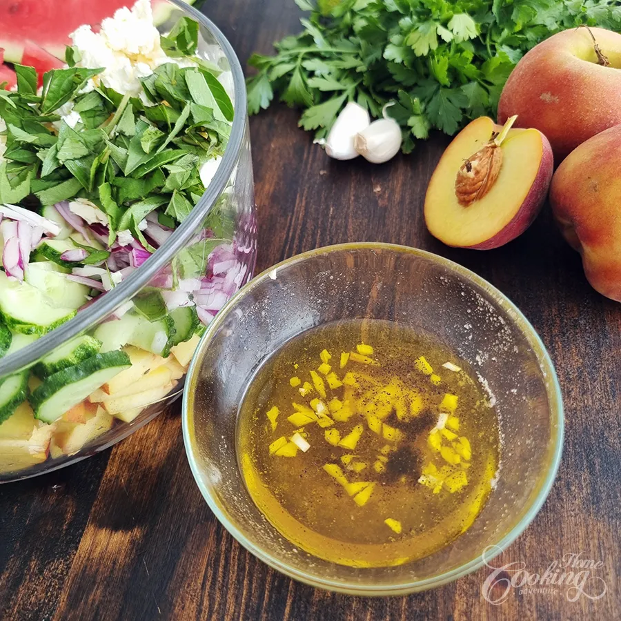 Watermelon Peach Salad- step6