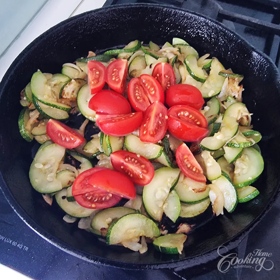 Zucchini Tomato Fritatta - step6