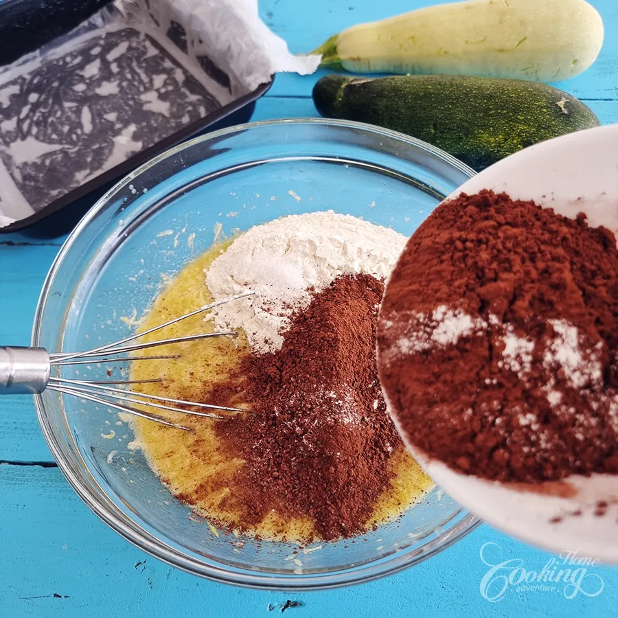 zucchini brownie - step9