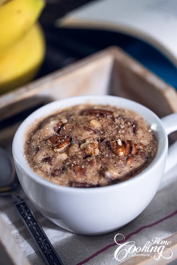 1 Minute - Banana Bread Mug Cake vertical
