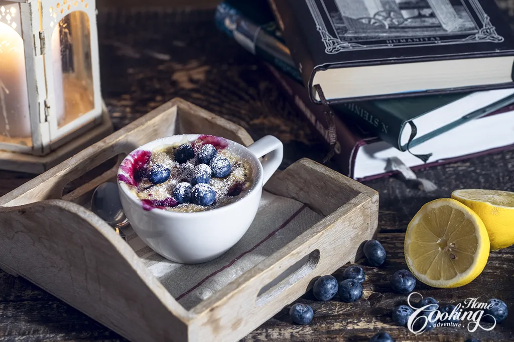 1 Minute – Blueberry Lemon Mug Cake